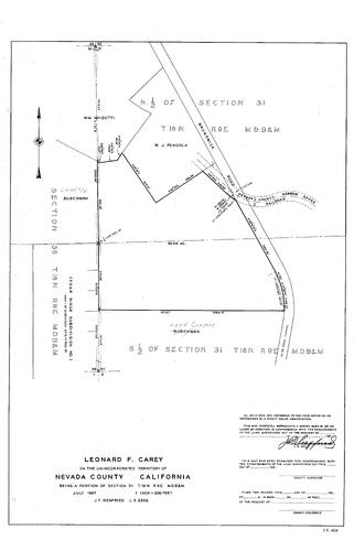 Click to see Leonard F. Carey, 1967 of Allan Beeson Survey Maps Book ER