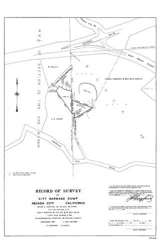 Click to see Record of Survey, Garbage Dump of Allan Beeson Survey Maps Book ER