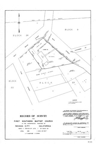 Click to see Record of Survey for First Southern Baptist Church of Allan Beeson Survey Maps Book ER