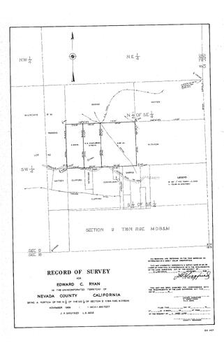 Click to see Record of Survey for Edward C. Ryan, 1968 of Allan Beeson Survey Maps Book ER