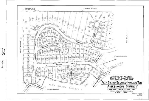Click to see Assessment Map Book 1, pg. 20 of Nevada County Recorders Assessment Maps Book 1