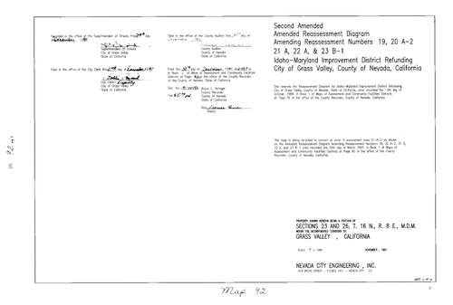 Click to see Assessment Map Book 1, pg. 92 of Nevada County Recorders Assessment Maps Book 1