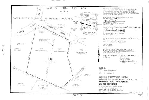 Click to see Assessment Map Book 1, pg. 94 of Nevada County Recorders Assessment Maps Book 1