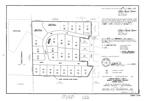 Click to see Assessment Map Book 1, pg. 122 of Nevada County Recorders Assessment Maps Book 1