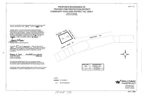 Click to see Assessment Map Book 1, pg. 135 of Nevada County Recorders Assessment Maps Book 1