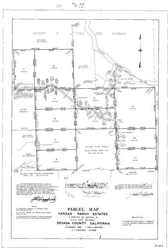 Click to see Parcel Map Book 1, pg. 1 (1967) of Nevada County Recorders Parcel Maps Book 1