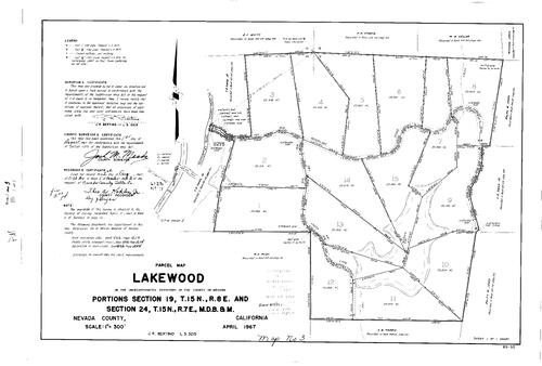 Click to see Parcel Map Book 1, pg. 3 (1967) of Nevada County Recorders Parcel Maps Book 1