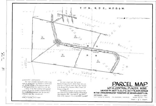 Click to see Parcel Map Book 1, pg. 4 (1967) of Nevada County Recorders Parcel Maps Book 1
