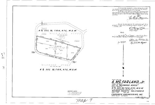 Click to see Parcel Map Book 1, pg. 9 (1970) of Nevada County Recorders Parcel Maps Book 1
