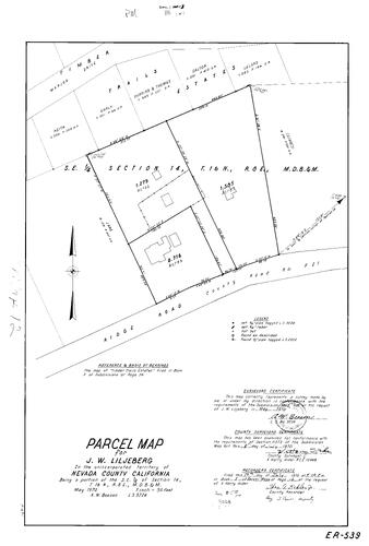 Click to see Parcel Map Book 1, pg. 12 (1970) of Nevada County Recorders Parcel Maps Book 1