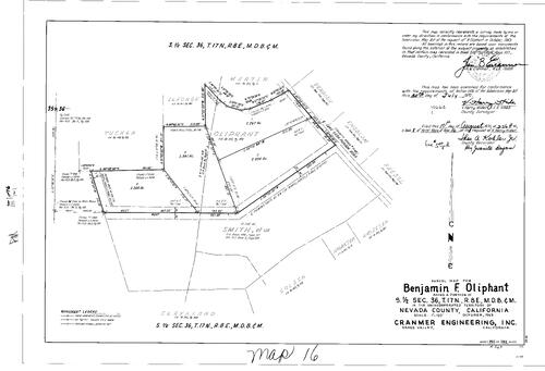 Click to see Parcel Map Book 1, pg. 16 (1970) of Nevada County Recorders Parcel Maps Book 1