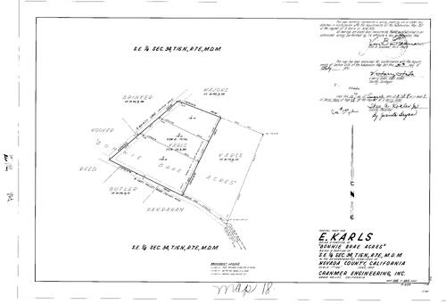 Click to see Parcel Map Book 1, pg. 18 (1970) of Nevada County Recorders Parcel Maps Book 1