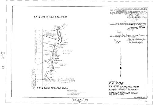 Click to see Parcel Map Book 1, pg. 19 (1970) of Nevada County Recorders Parcel Maps Book 1