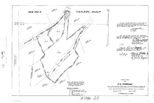 Click to see Parcel Map Book 1, pg. 20 (1970) of Nevada County Recorders Parcel Maps Book 1