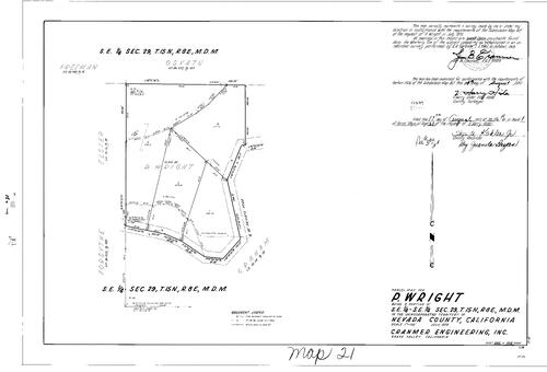 Click to see Parcel Map Book 1, pg. 21 (1970) of Nevada County Recorders Parcel Maps Book 1