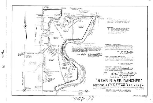 Click to see Parcel Map Book 1, pg. 28 (1970) of Nevada County Recorders Parcel Maps Book 1