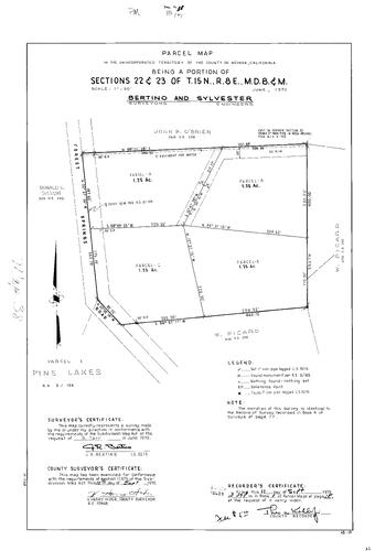 Click to see Parcel Map Book 1, pg. 38 (1970) of Nevada County Recorders Parcel Maps Book 1