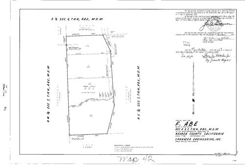 Click to see Parcel Map Book 1, pg. 42 (1970) of Nevada County Recorders Parcel Maps Book 1