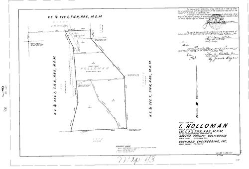Click to see Parcel Map Book 1, pg. 43 (1970) of Nevada County Recorders Parcel Maps Book 1