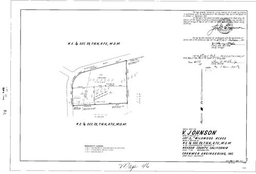 Click to see Parcel Map Book 1, pg. 46 (1970) of Nevada County Recorders Parcel Maps Book 1