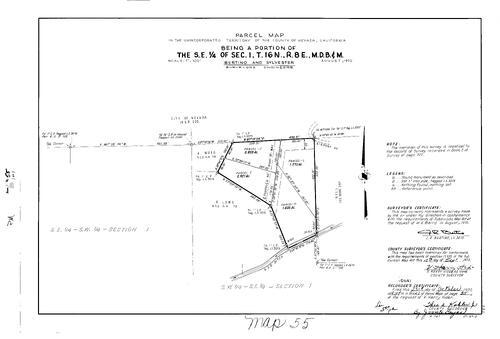 Click to see Parcel Map Book 1, pg. 55 (1970) of Nevada County Recorders Parcel Maps Book 1