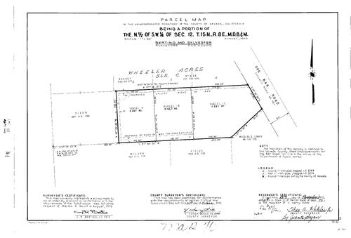 Click to see Parcel Map Book 1, pg. 70 (1970) of Nevada County Recorders Parcel Maps Book 1