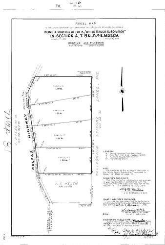 Click to see Parcel Map Book 1, pg. 81 (1970) of Nevada County Recorders Parcel Maps Book 1