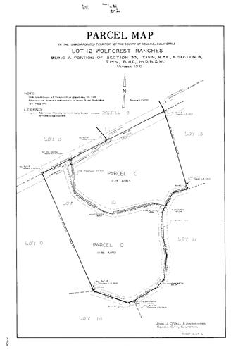 Click to see Parcel Map Book 1, pg. 84 (1970) of Nevada County Recorders Parcel Maps Book 1