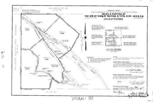 Click to see Parcel Map Book 1, pg. 90 (1970) of Nevada County Recorders Parcel Maps Book 1