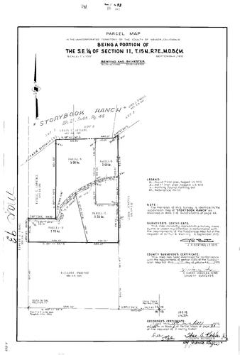 Click to see Parcel Map Book 1, pg. 93 (1970) of Nevada County Recorders Parcel Maps Book 1