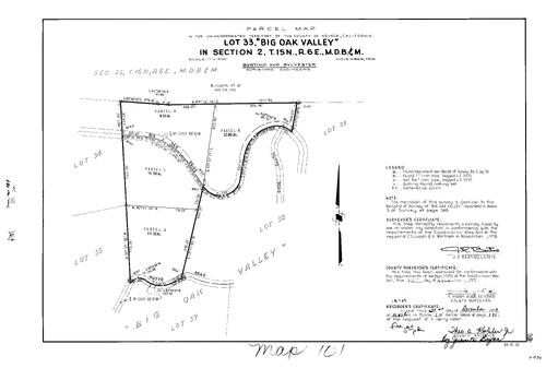 Click to see Parcel Map Book 1, pg. 101 (1970) of Nevada County Recorders Parcel Maps Book 1