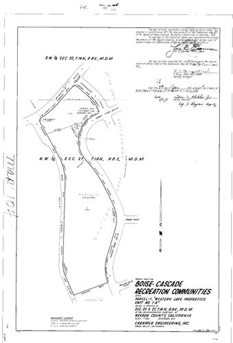 Click to see Parcel Map Book 1, pg. 104 (1971) of Nevada County Recorders Parcel Maps Book 1