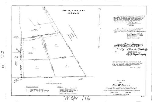 Click to see Parcel Map Book 1, pg. 116 (1971) of Nevada County Recorders Parcel Maps Book 1