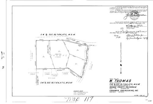 Click to see Parcel Map Book 1, pg. 117 (1971) of Nevada County Recorders Parcel Maps Book 1