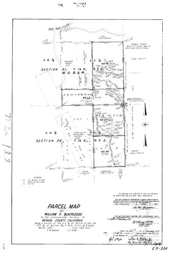 Click to see Parcel Map Book 1, pg. 122 (1971) of Nevada County Recorders Parcel Maps Book 1