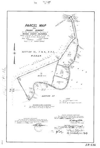 Click to see Parcel Map Book 1, pg. 124 (1971) of Nevada County Recorders Parcel Maps Book 1