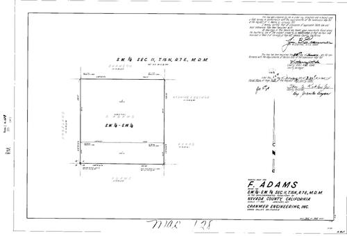 Click to see Parcel Map Book 1, pg. 128 (1971) of Nevada County Recorders Parcel Maps Book 1