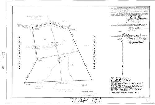 Click to see Parcel Map Book 1, pg. 137 (1971) of Nevada County Recorders Parcel Maps Book 1