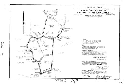 Click to see Parcel Map Book 1, pg. 140 (1971) of Nevada County Recorders Parcel Maps Book 1