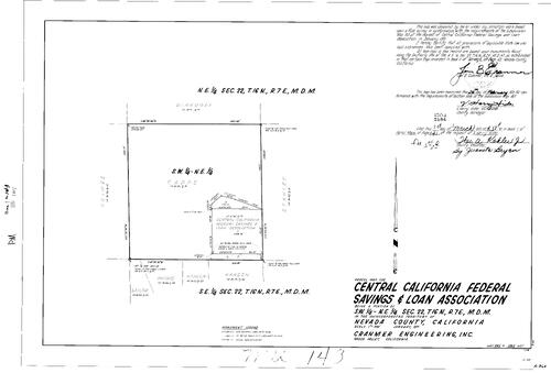 Click to see Parcel Map Book 1, pg. 143 (1971) of Nevada County Recorders Parcel Maps Book 1