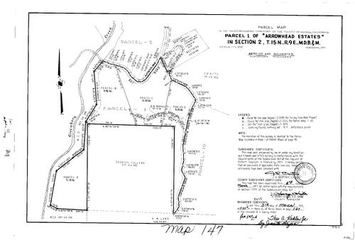 Click to see Parcel Map Book 1, pg. 147 (1971) of Nevada County Recorders Parcel Maps Book 1