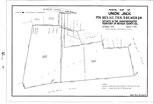 Click to see Parcel Map Book 1, pg. 156 (1971) of Nevada County Recorders Parcel Maps Book 1