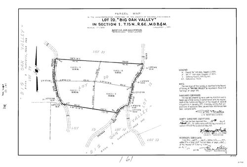 Click to see Parcel Map Book 1, pg. 161 (1971) of Nevada County Recorders Parcel Maps Book 1