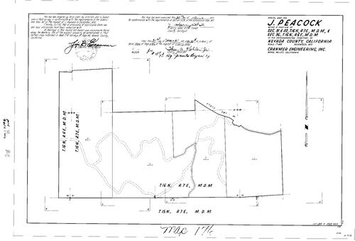 Click to see Parcel Map Book 1, pg. 176 (1971) of Nevada County Recorders Parcel Maps Book 1
