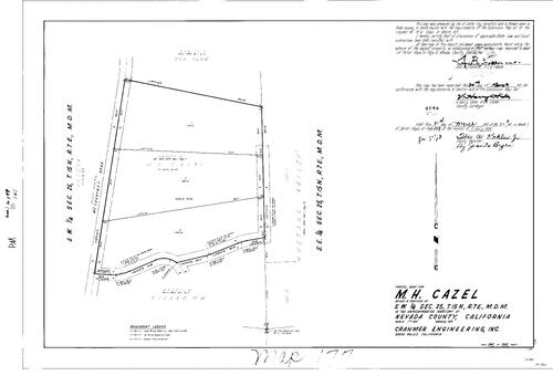 Click to see Parcel Map Book 1, pg. 177 (1971) of Nevada County Recorders Parcel Maps Book 1