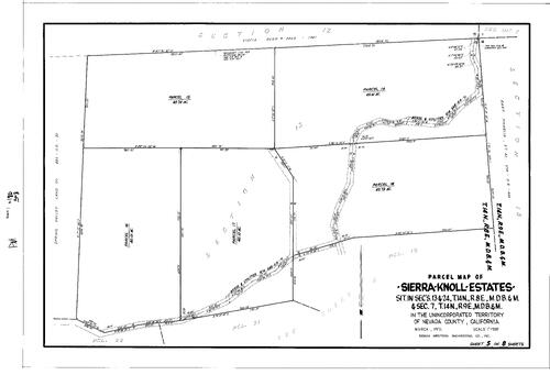 Click to see Parcel Map Book 1, pg. 180 (1971) of Nevada County Recorders Parcel Maps Book 1