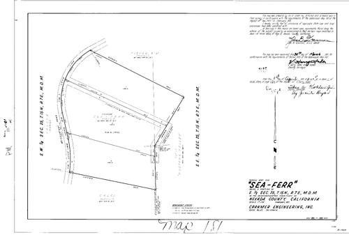 Click to see Parcel Map Book 1, pg. 181 (1971) of Nevada County Recorders Parcel Maps Book 1