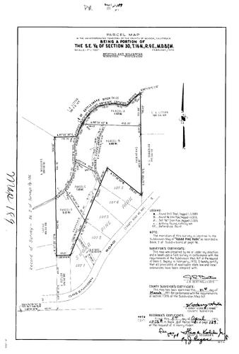 Click to see Parcel Map Book 1, pg. 189 (1971) of Nevada County Recorders Parcel Maps Book 1