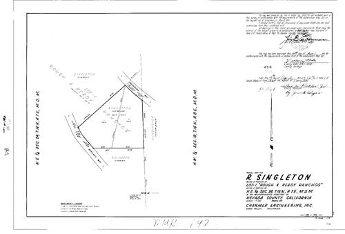 Click to see Parcel Map Book 1, pg. 192 (1971) of Nevada County Recorders Parcel Maps Book 1