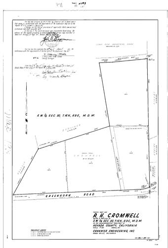 Click to see Parcel Map Book 1, pg. 193 (1971) of Nevada County Recorders Parcel Maps Book 1
